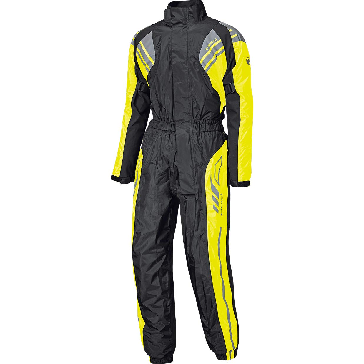 Held Regenkombi Motorrad Regenbekleidung Regenanzug Flood Regenkombi schwarz/neon-gelb XXL, Unisex, Multipurpose, Ganzjährig, Textil | Stretch-Einsätze