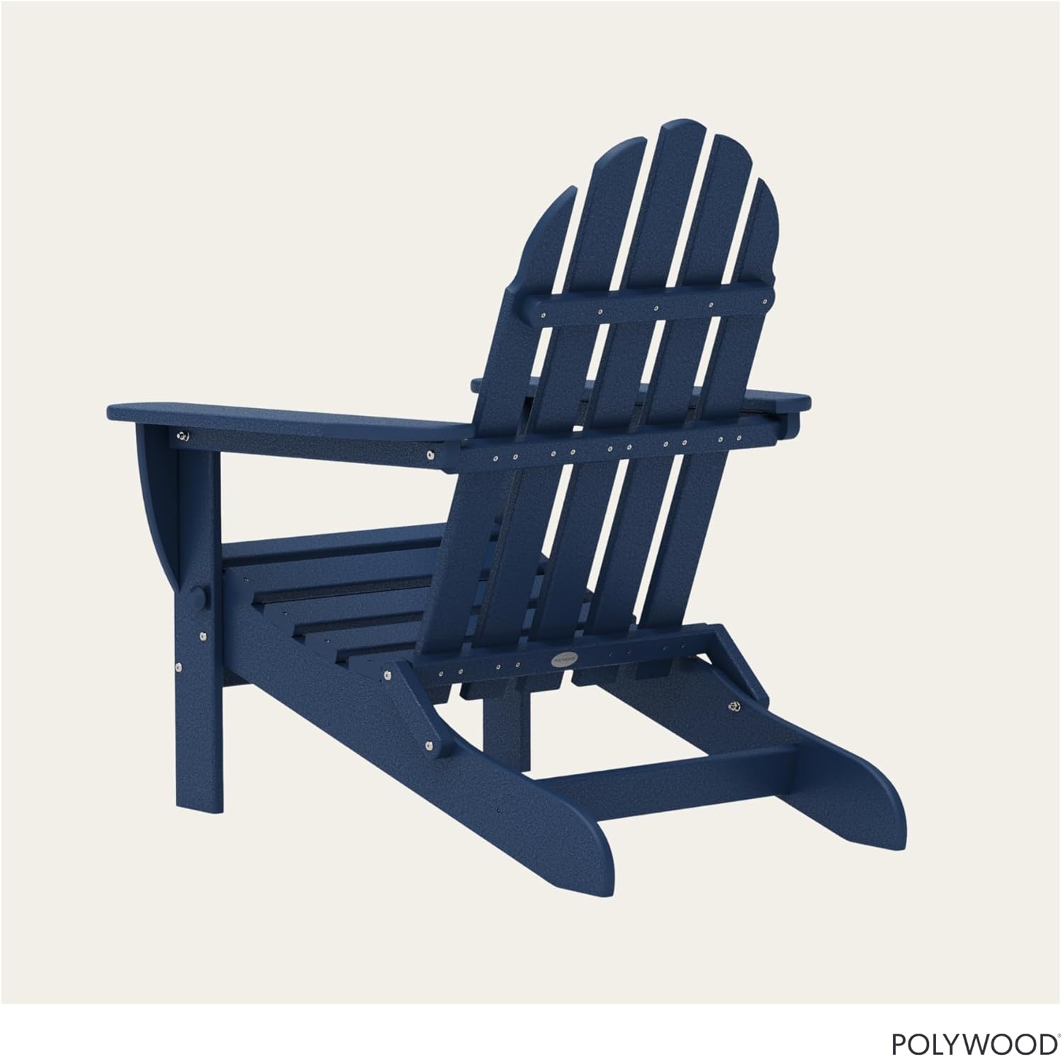 POLYWOOD AD5030NV Classic Folding Adirondack Chair, Navy