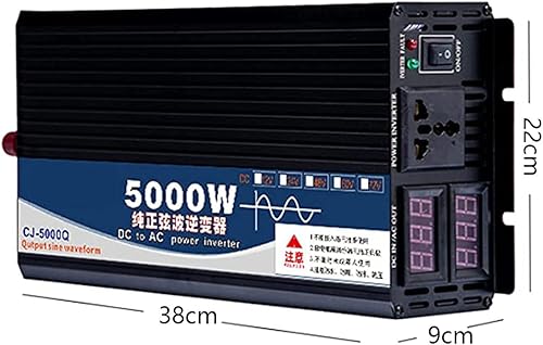 Miniatura 3 de XYEJL Inversor de corriente de onda sinusoidal pura de 3000 W, 4000 W, 5000 W, 12 V, 24 V, 48 V, 60 V a 110 V, 220 V CC a CA con salidas de CA,