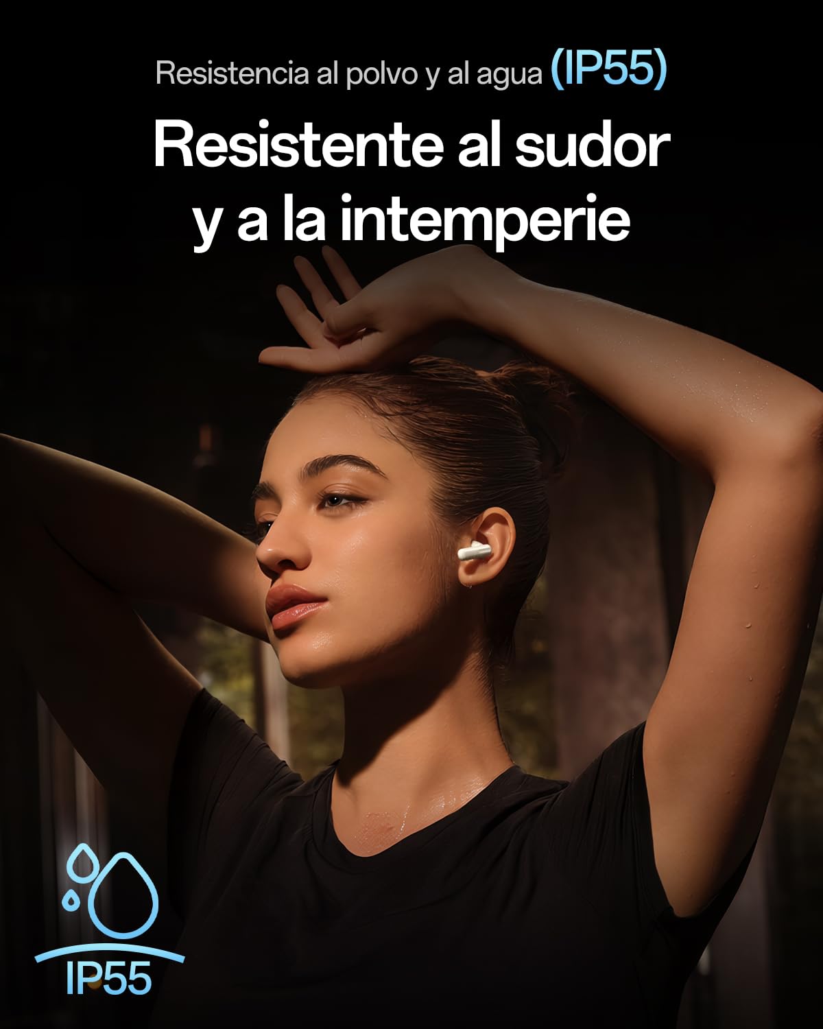 OPPO Enco Air5 Pro Auriculares True Wireless, Bluetooth 6.0 In-Ear, Cancelación Activa 55dB, Llamadas Claras IA Triple Mic, Hi-Res Audio, 54 Horas Autonomía, Graves Profundos, IP55, Matte Black