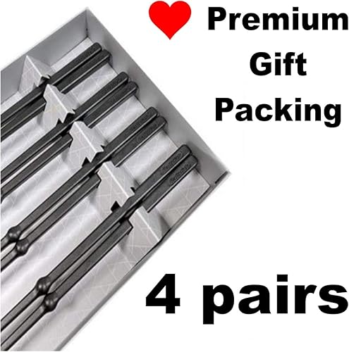 Miniatura 2 de ISON - Palillos de golpe, bola de ayuda (8.9 pulgadas), paquete de regalo premium de 4 pares, ligero, cómodo agarre de dedo, antideslizante, ideal