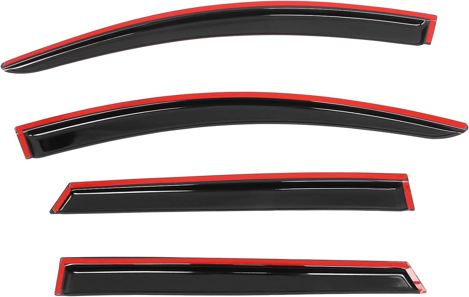 IKON MOTORSPORTS Tape on Window Visors Compatible with 2023-2025 Kia Sportage, Acrylic Smoke/Tinted Rain Guards, Side Window Wind Deflectors 4PCS