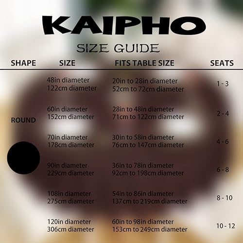 Miniatura 6 de Manteles redondos de 48 pulgadas y 52 x 70 pulgadas, color marrón, impermeables, resistentes a las manchas, sin arrugas, mantel de poliéster de 210