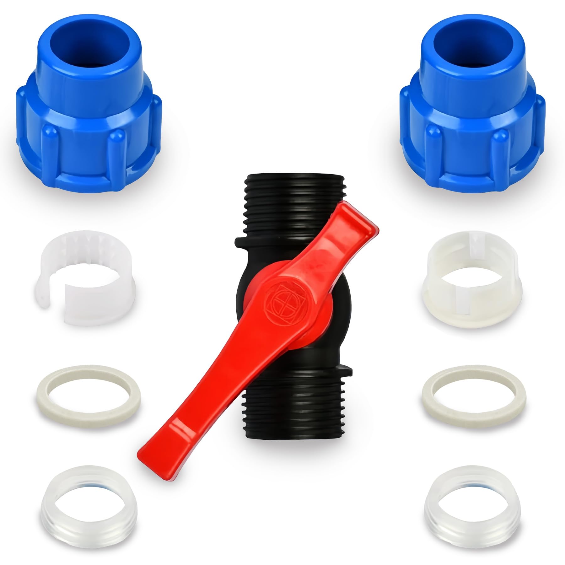 LEPEVNEY Water Pipe Valve 25mm Stop Tap Valve HDPE Water Pipe Compression Ends, 3/4", Pack of 2, 25mm *2 - Image 2