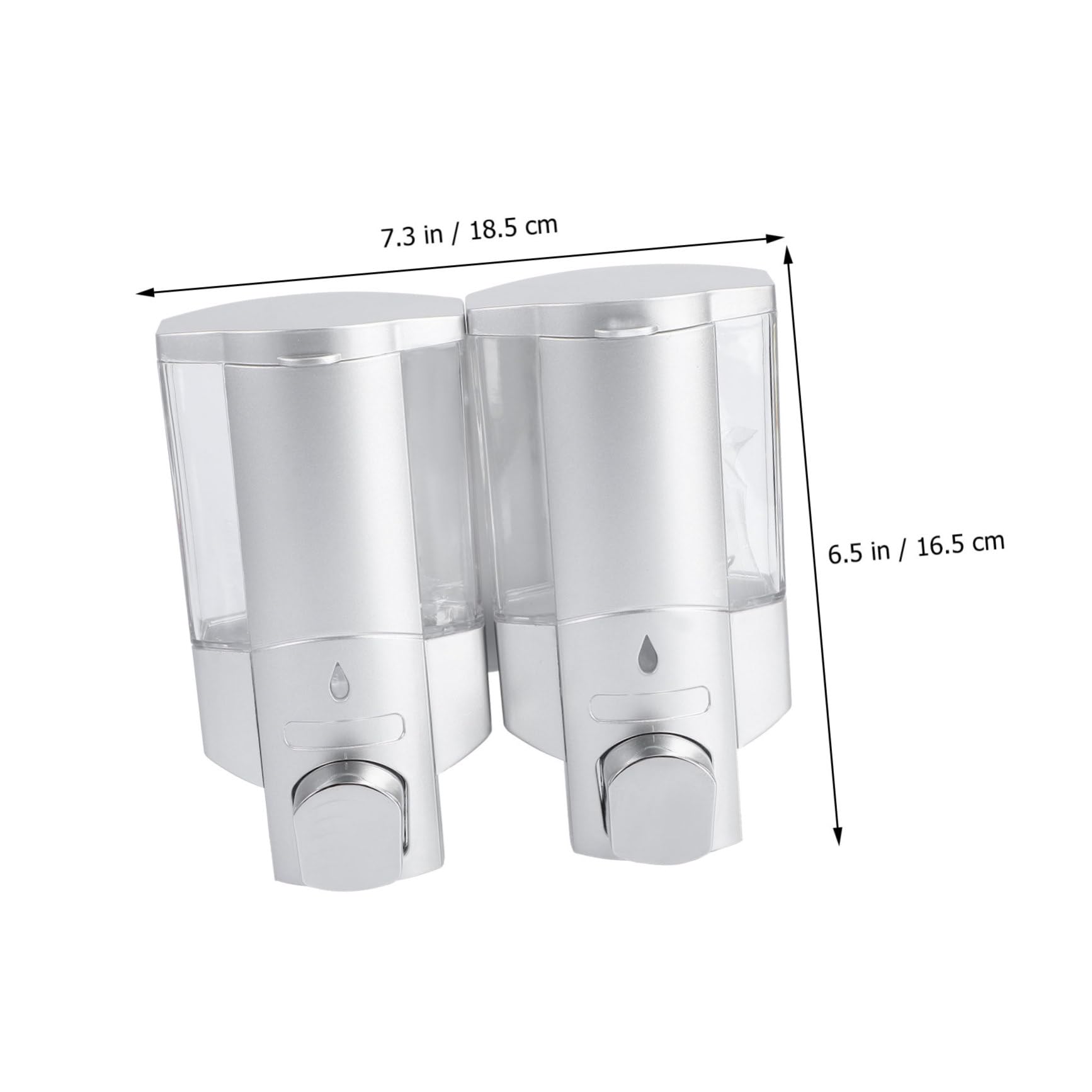 Dispensador de Jabón Espumoso de Montaje Pared Dispensador de Jabón Líquido de Plástico para Baño Ducha y Cocina Diseño Transparente y Antideslizante