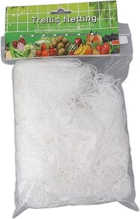 Trellis Netting for Climbing Plants Outdoor, White Trellis Net Garden Netting for Climbing Plants Polyester Garden Trellis Fruits Vegetables Multi Layer Climbing Plants Trellis Net for Home(5x60FT)