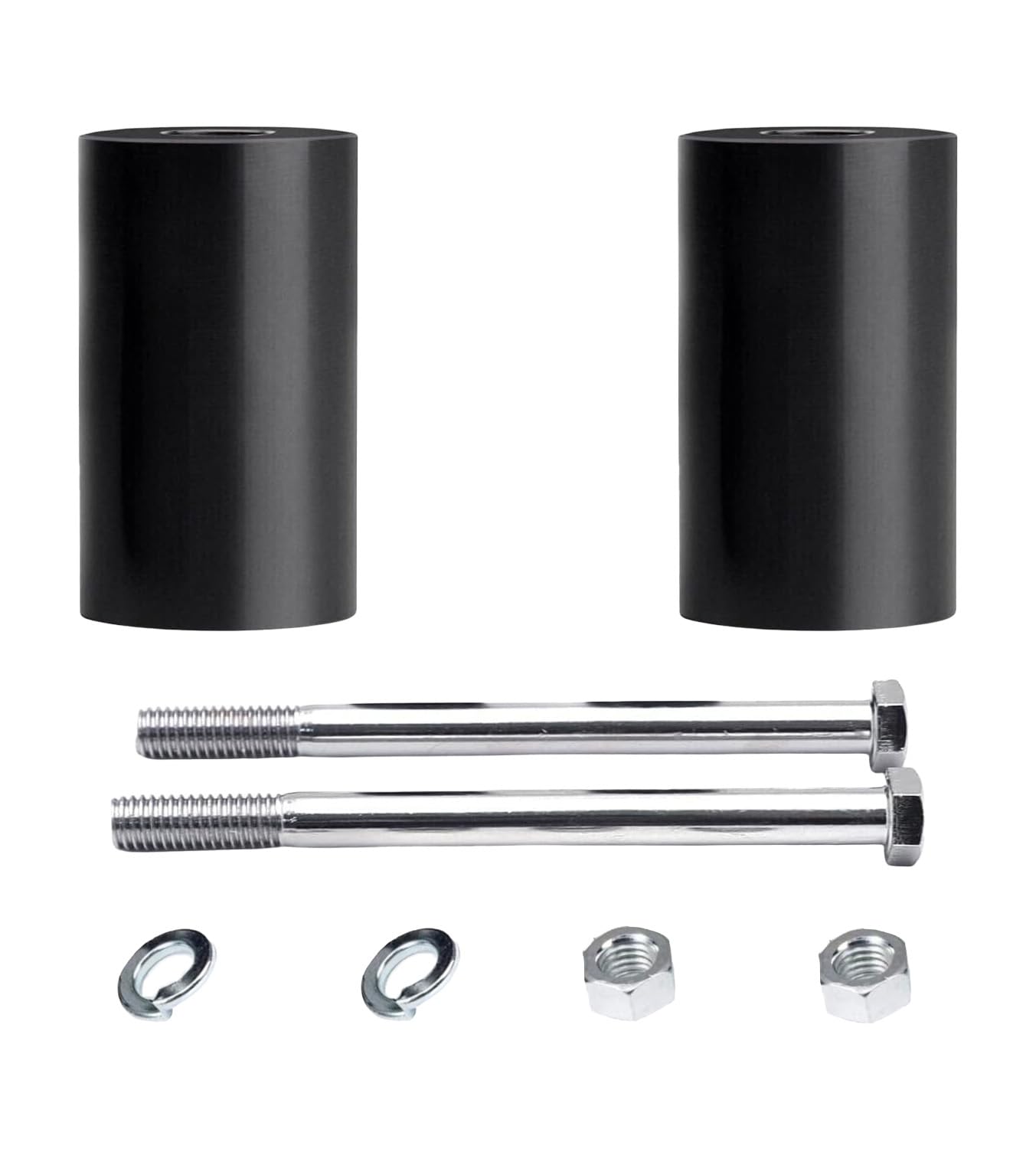 Extensión de elevadores de manubrio de 2 pulgadas de elevación de 1-1/4 pulgadas para modelos Harley Davidson Touring Softail y Dyna (negro)