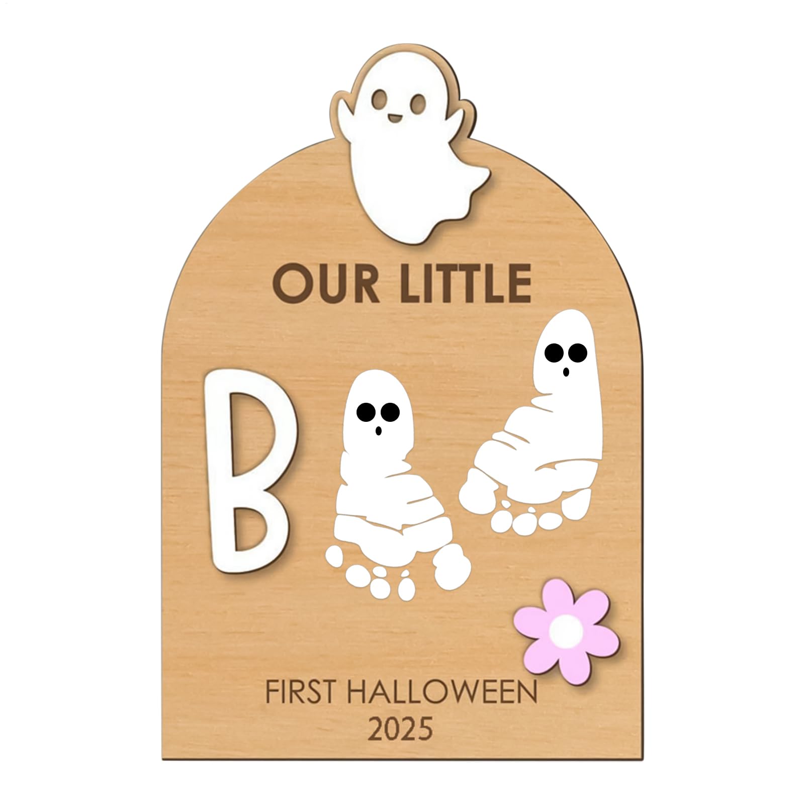 Baby Footprint Kit,Nursery Decorative Card Keepsake | Keepsake Ornament with Print Pad for Nursery Christmas Family Birth Mom Kids Parents Father — image 1