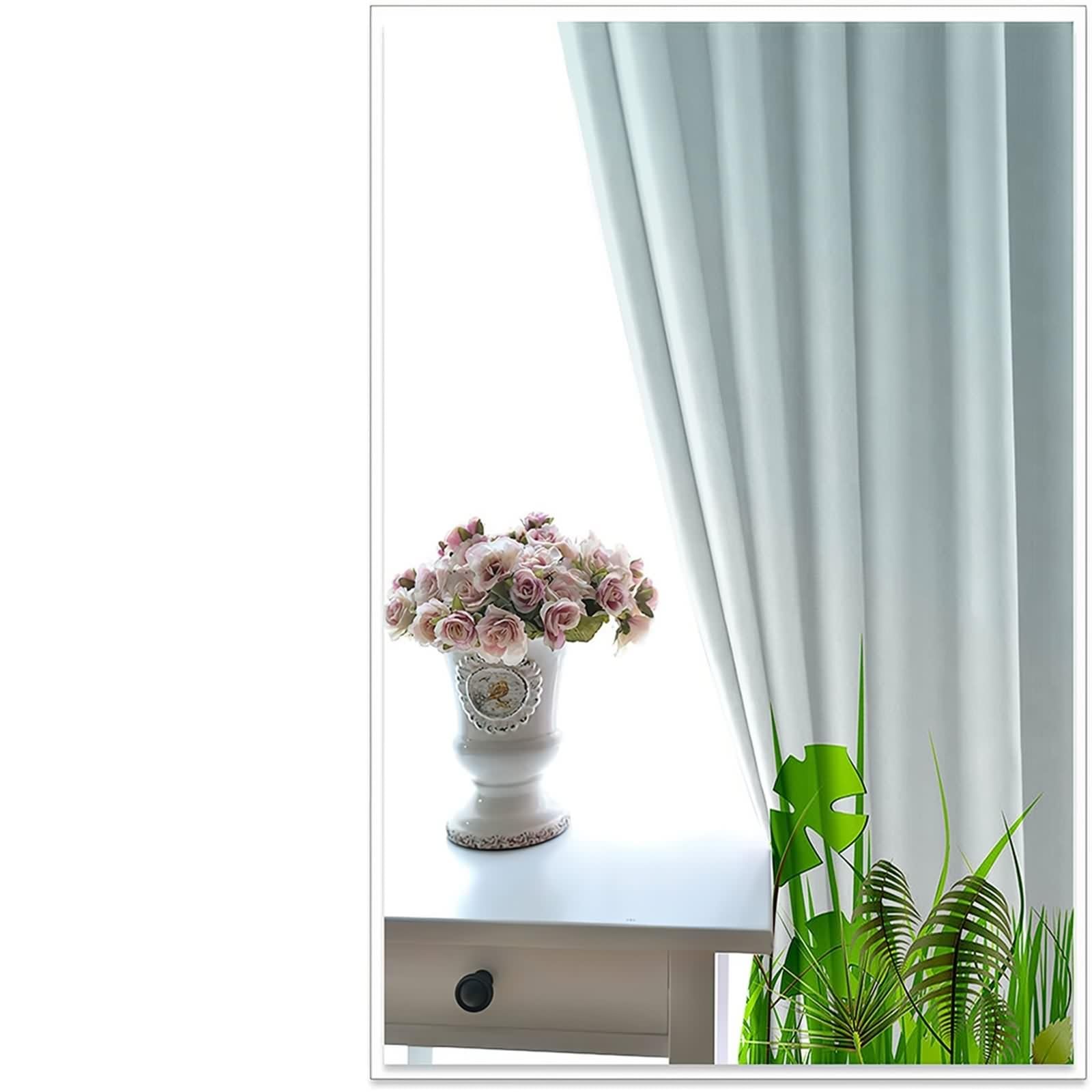 Rideau Occultant, Rideau Vert Anniversaire Polyester Motif d'herbe et de Feuilles 107L x 229H CM Lot de 2