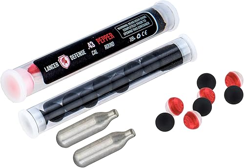 Miniatura 9 de Pistola de aire sin soplado de calibre 0.43 con bola de pimienta y bola de goma (0.28oz de CO2)