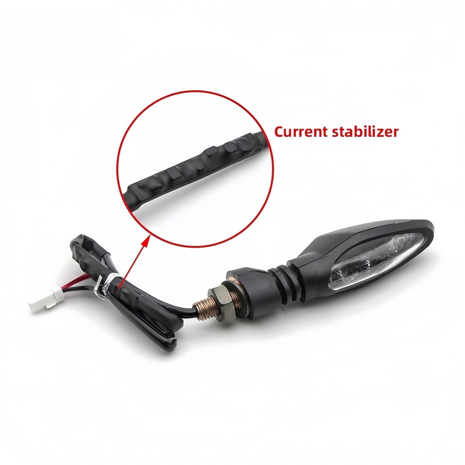 Indicatori di svolta per moto Girare per indicatore di segnale lampeggiante per LED per(Nero)