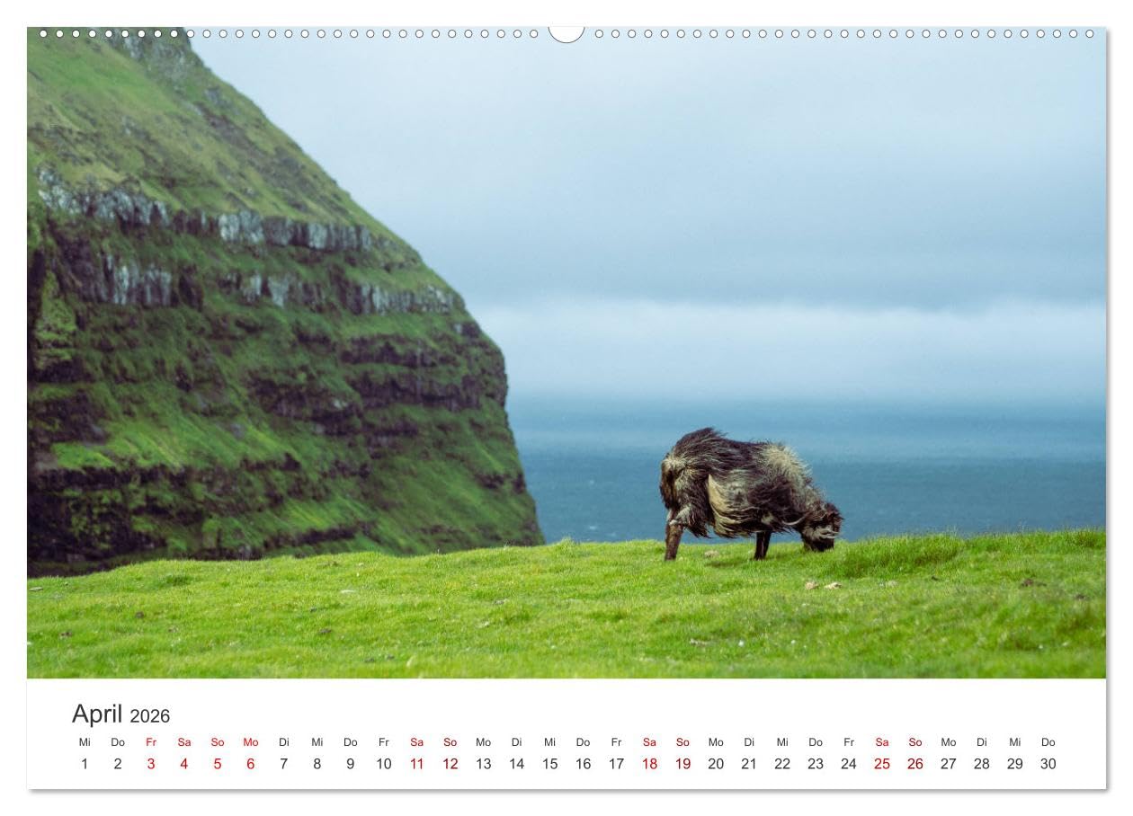 Färöer - Die wunderschönen Inseln im Norden. (hochwertiger Premium Wandkalender 2026 DIN A2 quer), Kunstdruck in Hochglanz: Kommen Sie mit auf eine außergewöhnliche Entdeckungsreise in den Färöer.