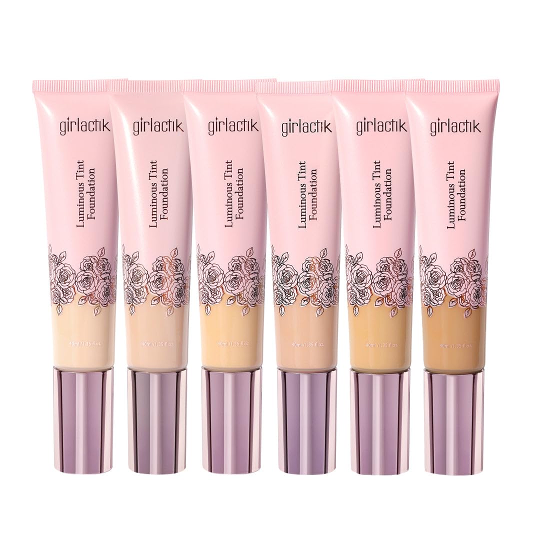 Girlactik Luminous Tint Foundation, Hydrating 2-in-1 Moisturizer & Foundation