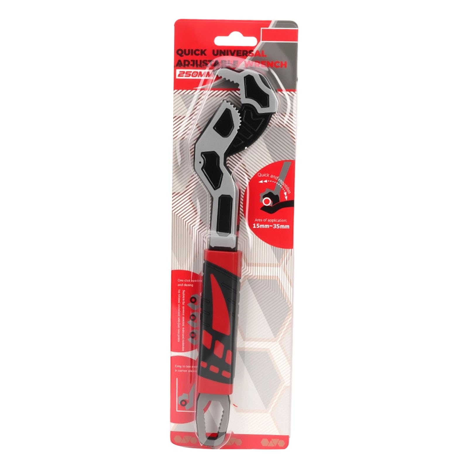 Hsioluted Compactly Triple Jaw Adjustable SelfTightening Wrench with Slip Resistant Handle Versatilitys Application for Projects Adaptive Triple Side Wrench