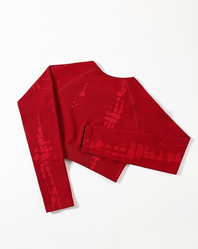 Miniatura 3 de AUROLA Serpent - Camisas de manga larga para mujer, sin costuras, para entrenamiento, cuello redondo, camiseta recortada, atlética, yoga