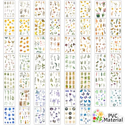 Arme Scrapbook Flower Stickers Floral Stickers(1466+PCS, 110 Sheets) by Arme - Used condition - Image 4