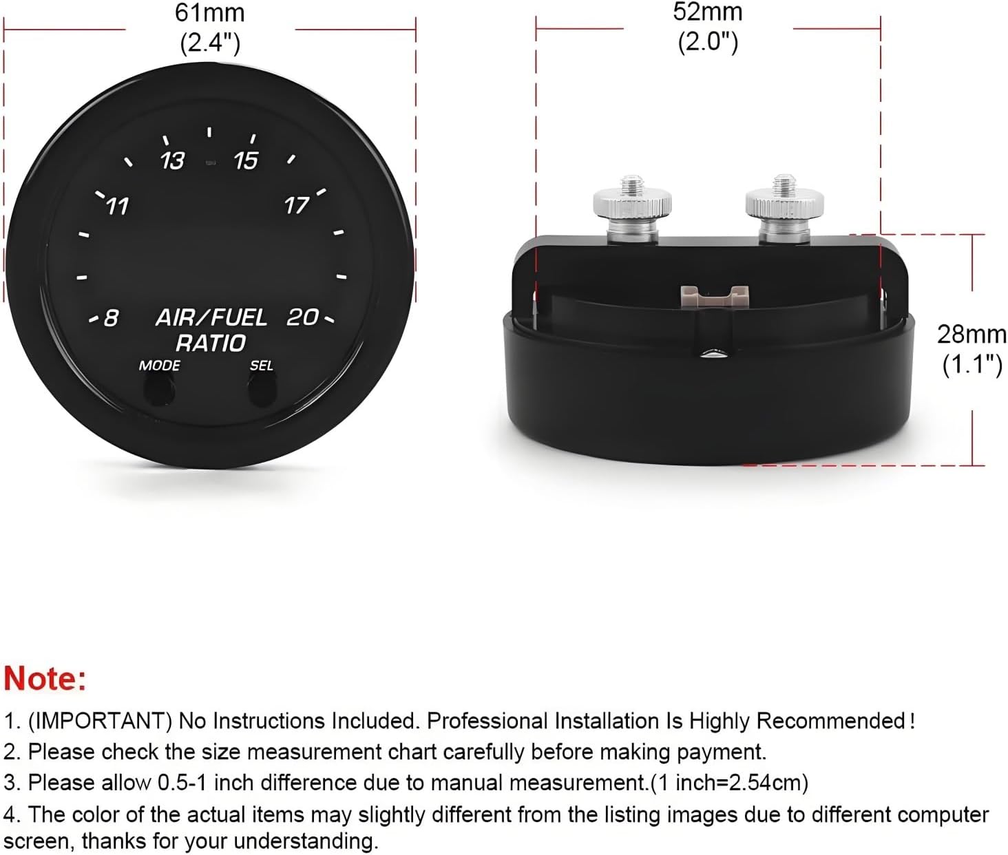 30-0300 Wideband O2 Air Fuel Ratio Gauge Kit LSU 4.9 Sensor Controller For Car Engine Tuning Data Logging RS232 CANbus 0258017025