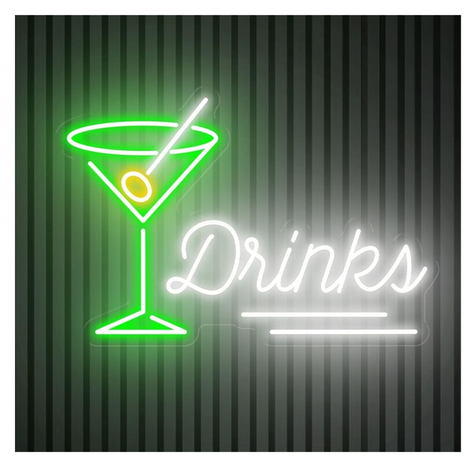 RONGCH Hanging Art Signs Drinks Neon Sign Cocktail Bar Party Home Pub Gameroom Bedroom Livingroom Birthday Wall Decoration 50cm