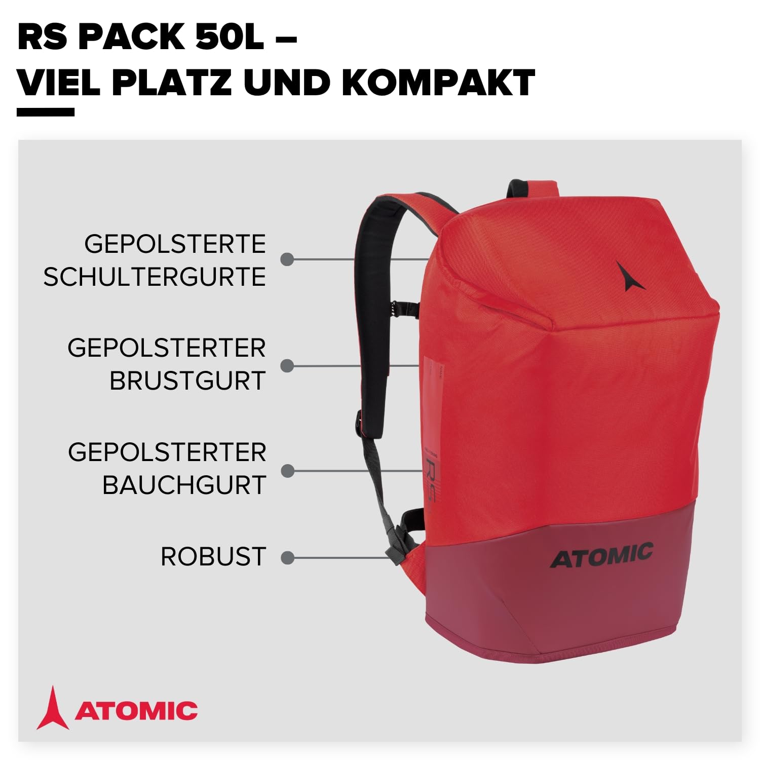ATOMIC RS PACK 50L Rot Unisex Rucksack