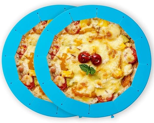 SUUCARER Adjustable Pie Crust Shield Silicone Pie Protector, Pie Ring Crust Bake Protector Pie Cover,Pie Accessories Kitchen Gadget for Baking Pizza Pie Tools, Fits 8 to 10.5 Inch Pie Pans, 2 PCS
