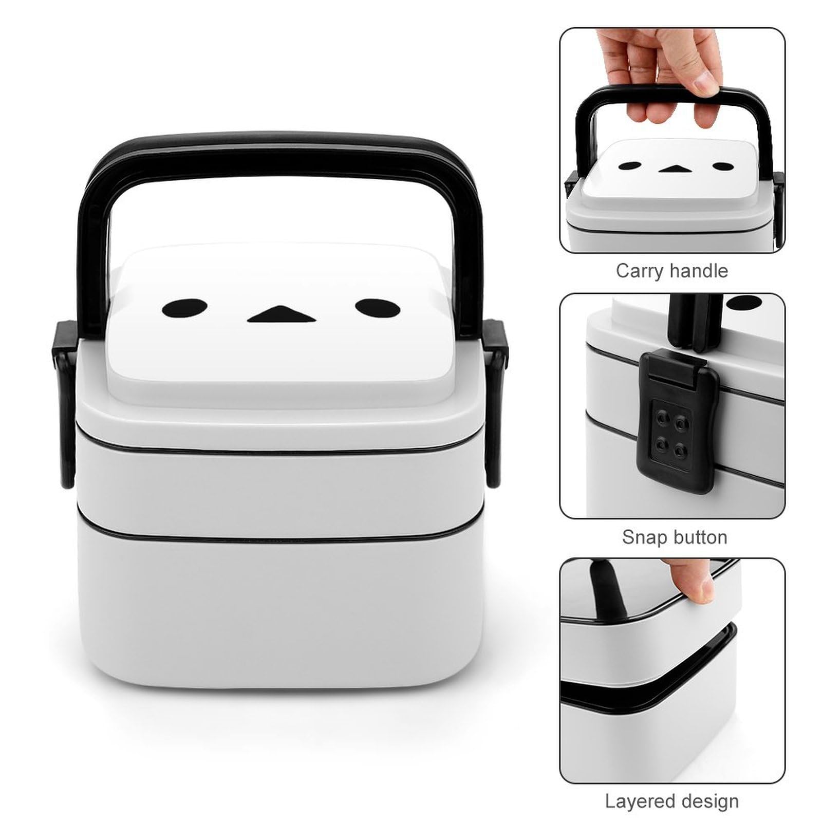 Lucky Girl 二段式弁当箱 スプーン付き Lucky Girl 二段式弁当箱