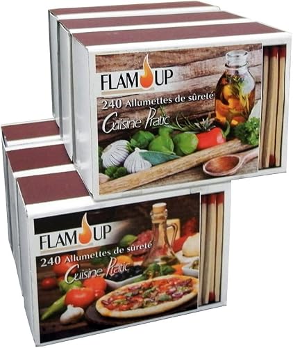 Flam'Up 3 Boîtes de 240 Allumettes Classiques