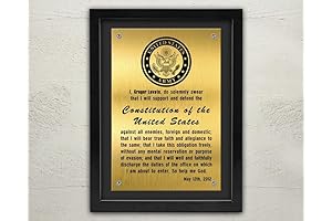 Personalized Oath of Commissioned Officers Framed Plaque- Proudly Display Your Military Heritage