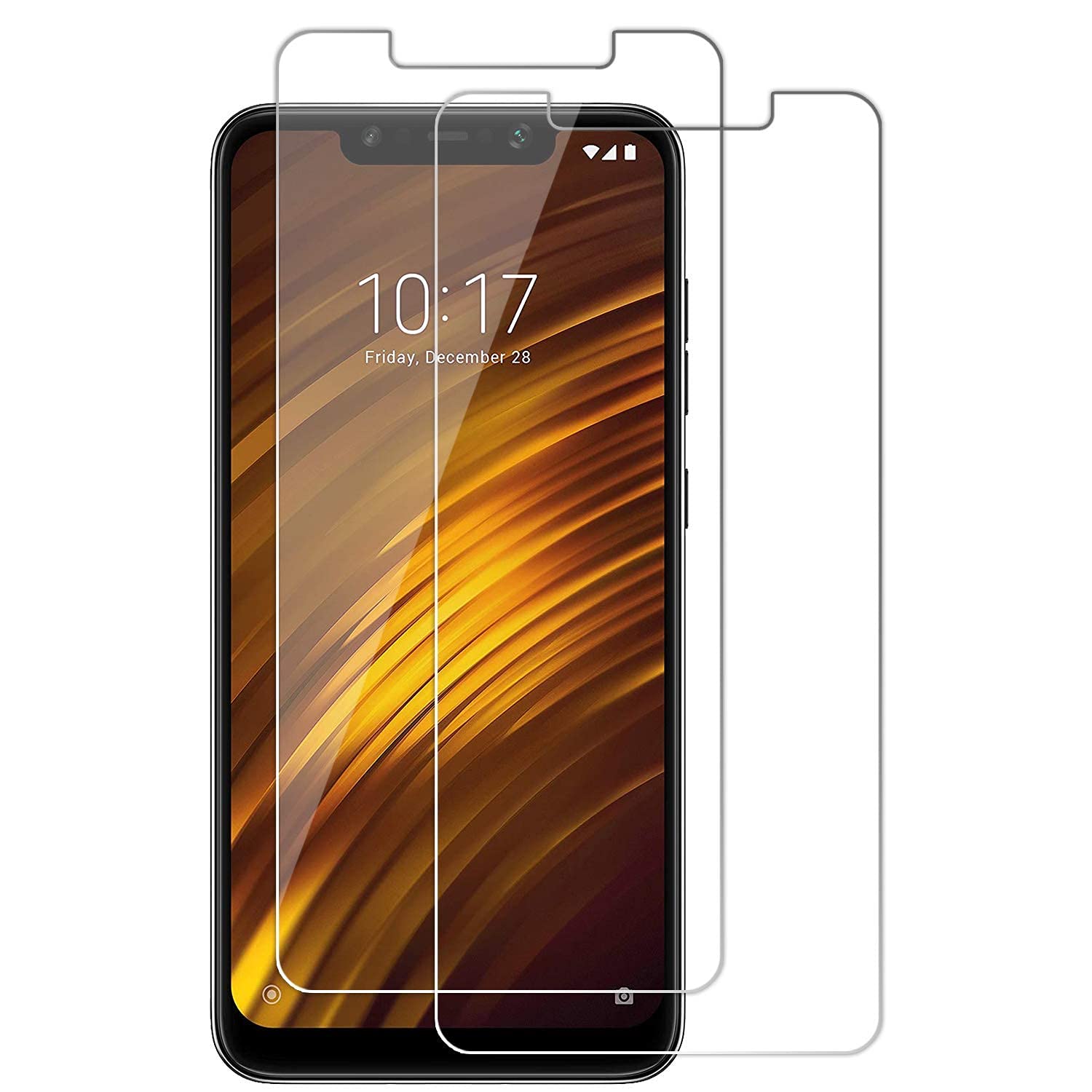 DVTECH® Pack of 02 Screen Protector Compatible with Xiaomi Poco f1 | Matte Tempered Screen Guard | Flexible