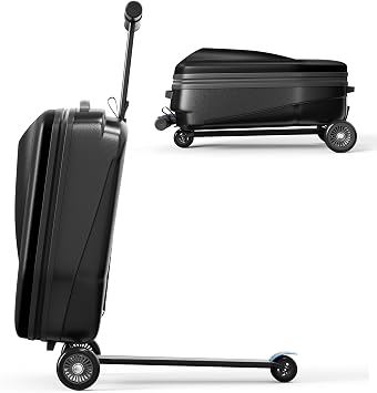Foldable Scooter Luggage for kids, Carry On Kids Scooter Suitcase Black