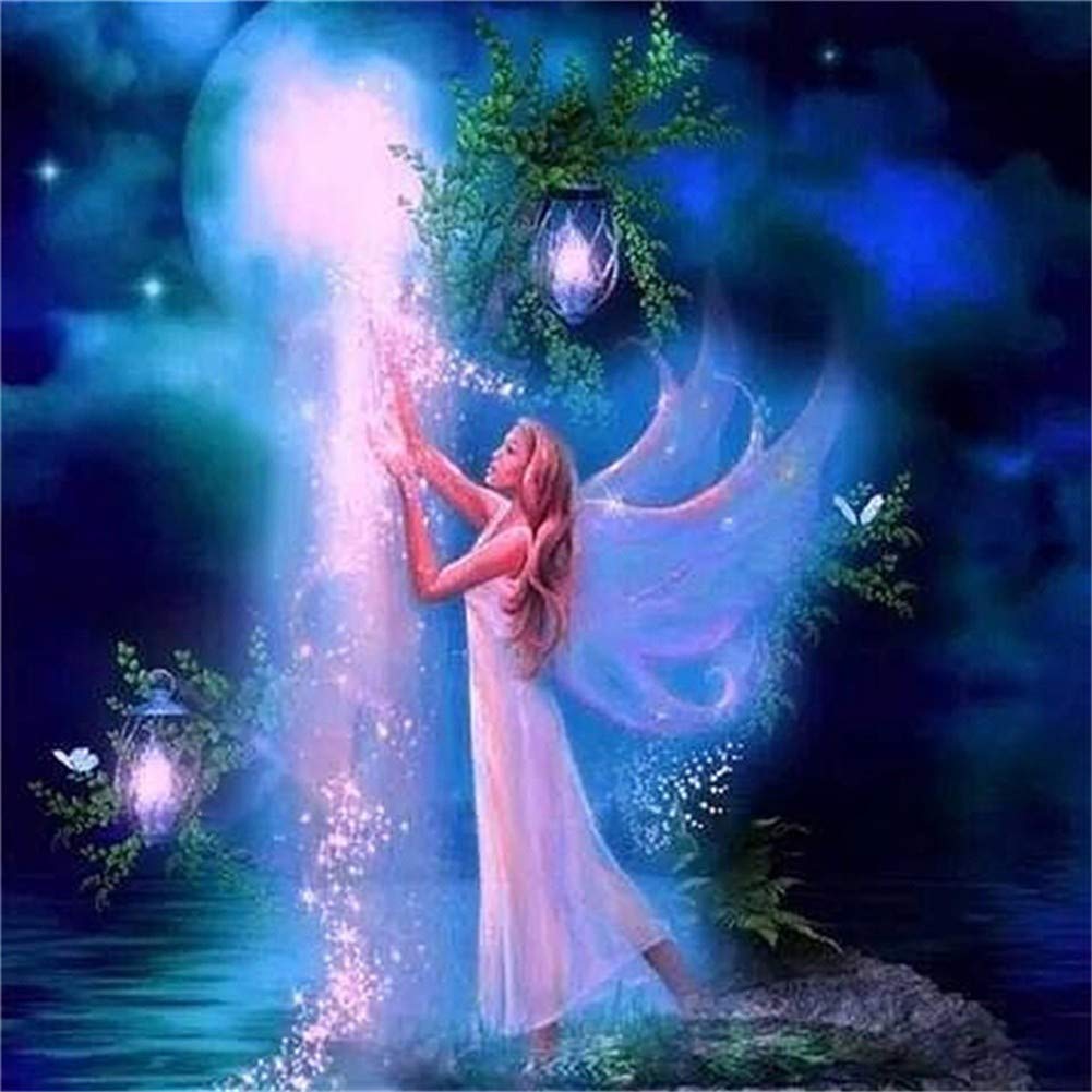 5D Diamond Painting Fata Fantasy: Kit Completo 40x50cm Con Diamanti Rotondi Per Adulti E Bambini - 2