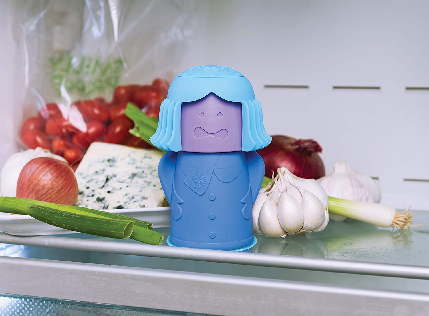 EBOFAB Cool Mama Fridge and Freezer Odour Absorber and Disinfects with Vinegar and Water for Home Or Office Kitchens, Multicolour