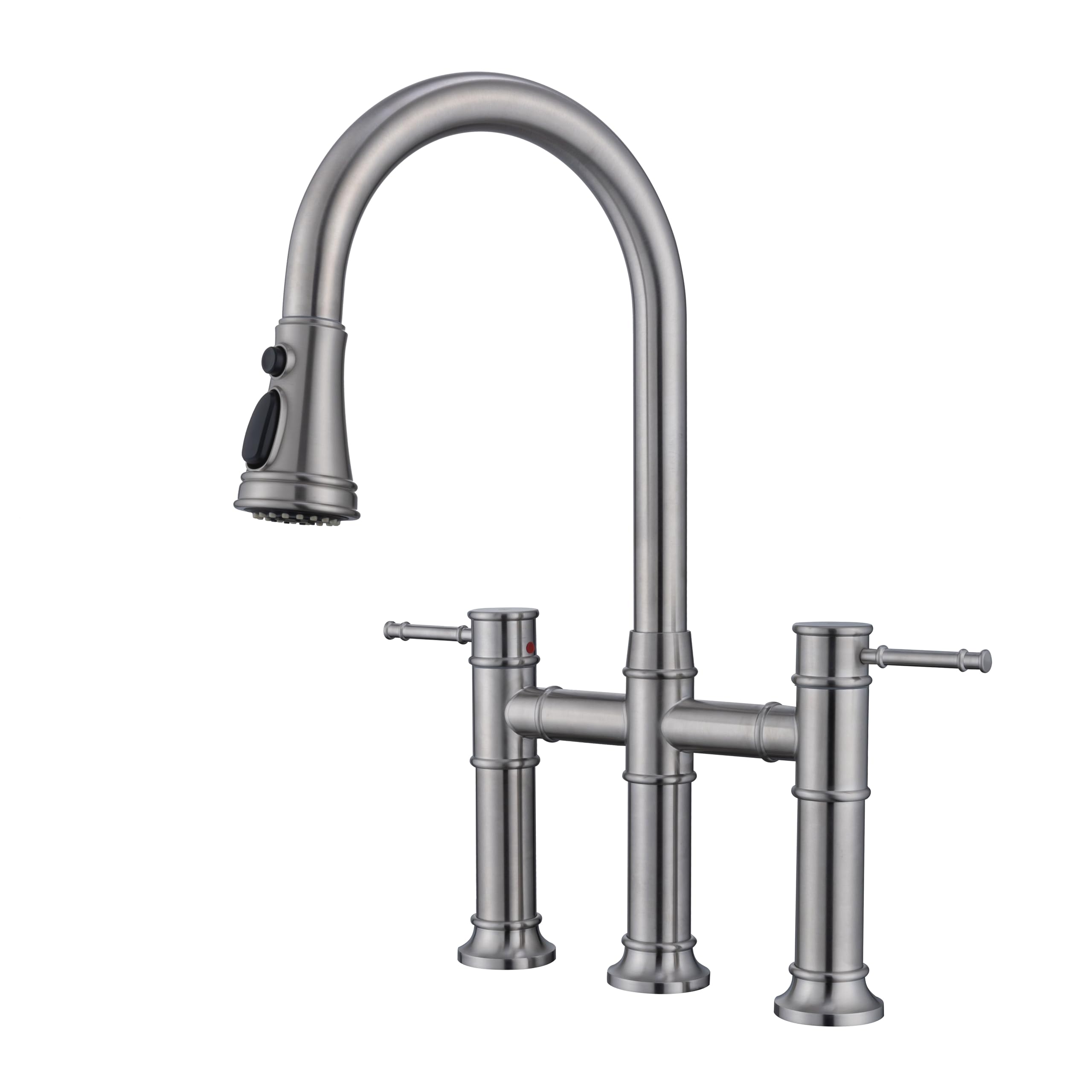 Bridge Kitchen Faucet with Pull Down Sprayer - GICASA