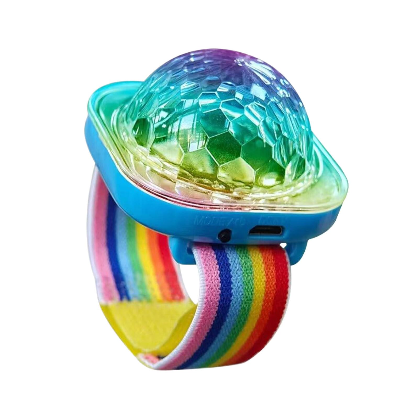 TWISAXC Stage Light Party Companion for Any Occasion Suction Cup Rainbow Stage Light Wrist Bouncing Disco Portable, Blue