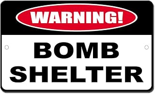 Humor Bomb Shelter Novelty Funny Sign Vinyl Sticker Decal 8"