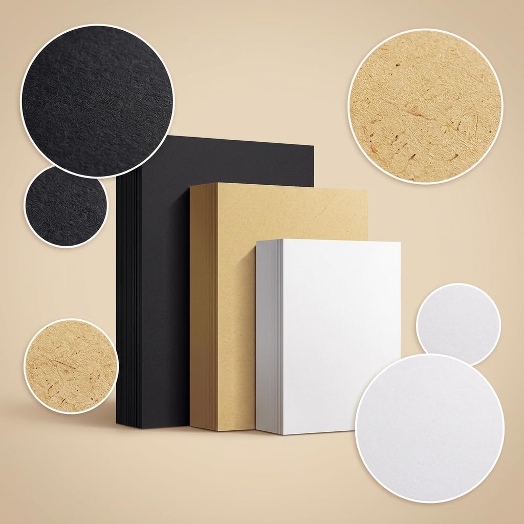 Fxzqgnh Cartoncino Bianco Assorbente E Uniforme per Acquerello Pennarelli Disegno Tecnico Biglietti da Visita per, style to 4