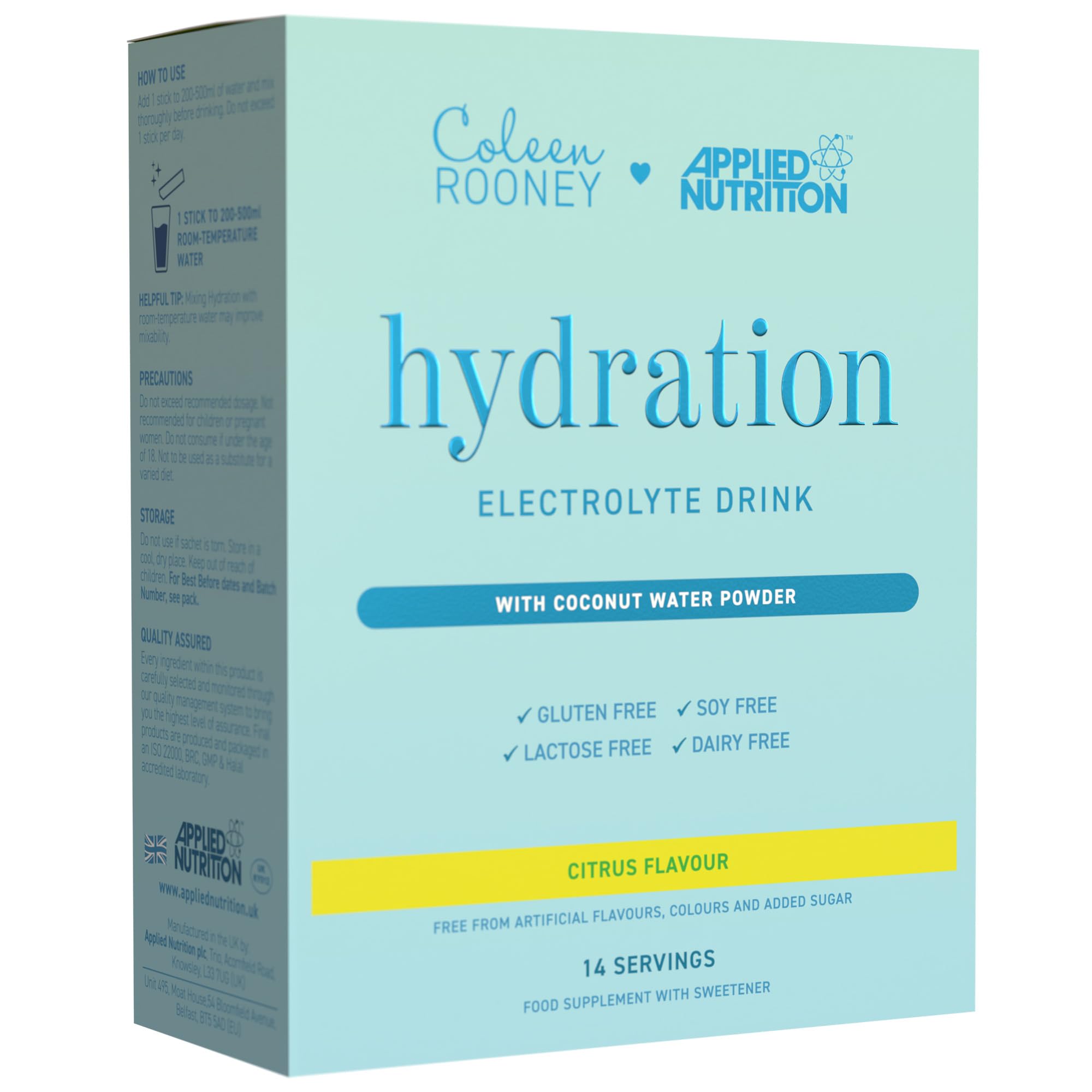 Applied Nutrition Colleen Rooney Hydration Stick Packs Citrus - 14 Stick Packs