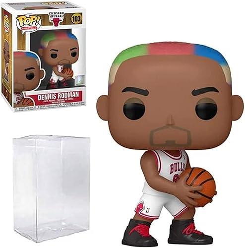 Dennis Rodman Pop #103 Figura de vinilo de baloncesto (incluye funda protectora de plástico compatible con Ecotek Pop Box)