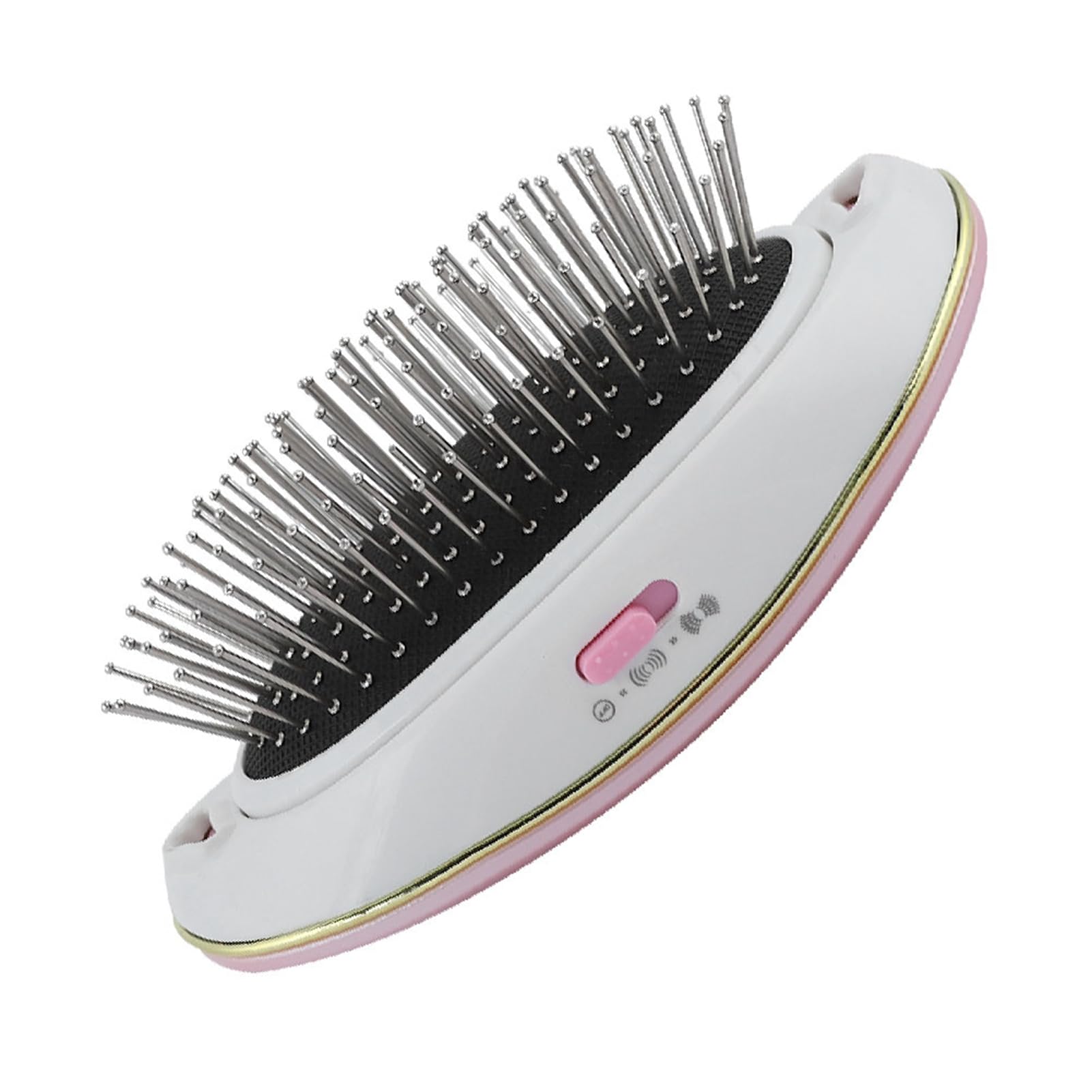 Peine de Masaje de Iones Cepillo de Masaje Antiestático de Iones Negativos Peine de Masaje Cepillo Desenredante Eléctrico Portátil para el Cuero Cabelludo Champú para Masaje de Cabeza (Rosado)