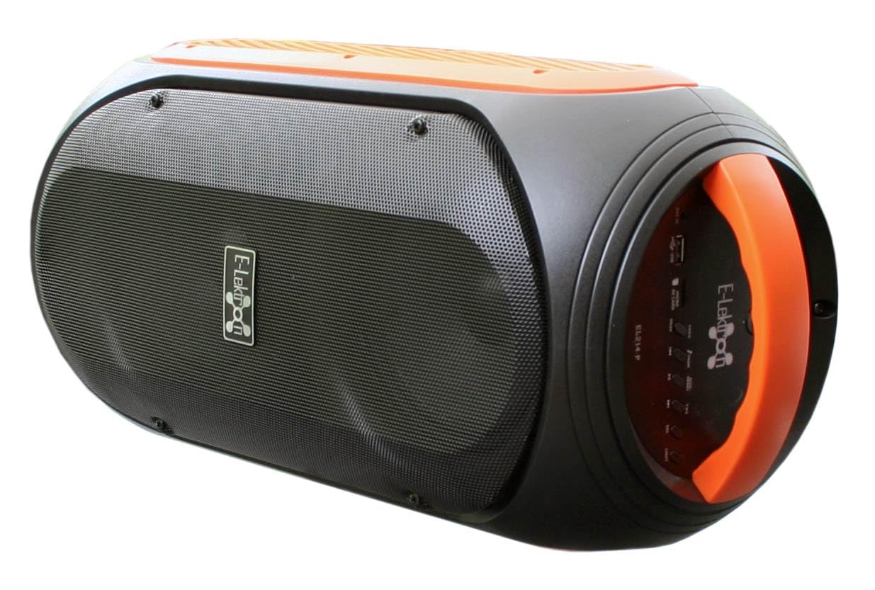 E-Lektron EL214-P Soundsystem Partybox, tragbare Lautsprecherbox Soundanlage mit USB Mediaplayer und LED Lichtshow, inkl. Mikrofon