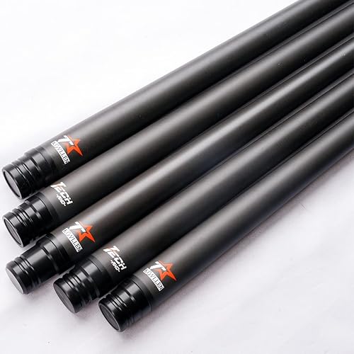 Miniatura 7 de KONLLEN Eje de taco de piscina Tecnología de fibra de carbono Billar Cue Stick Shaft-Uniloc QR (baja desviación, punta de 0.488in, cónico