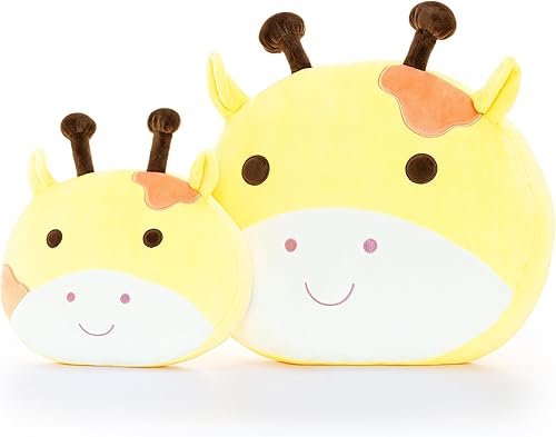 Miniatura 7 de Lazada - Almohada de peluche de jirafa para niños, suave, regalos para bebé y niñas, color amarillo, 38 cm