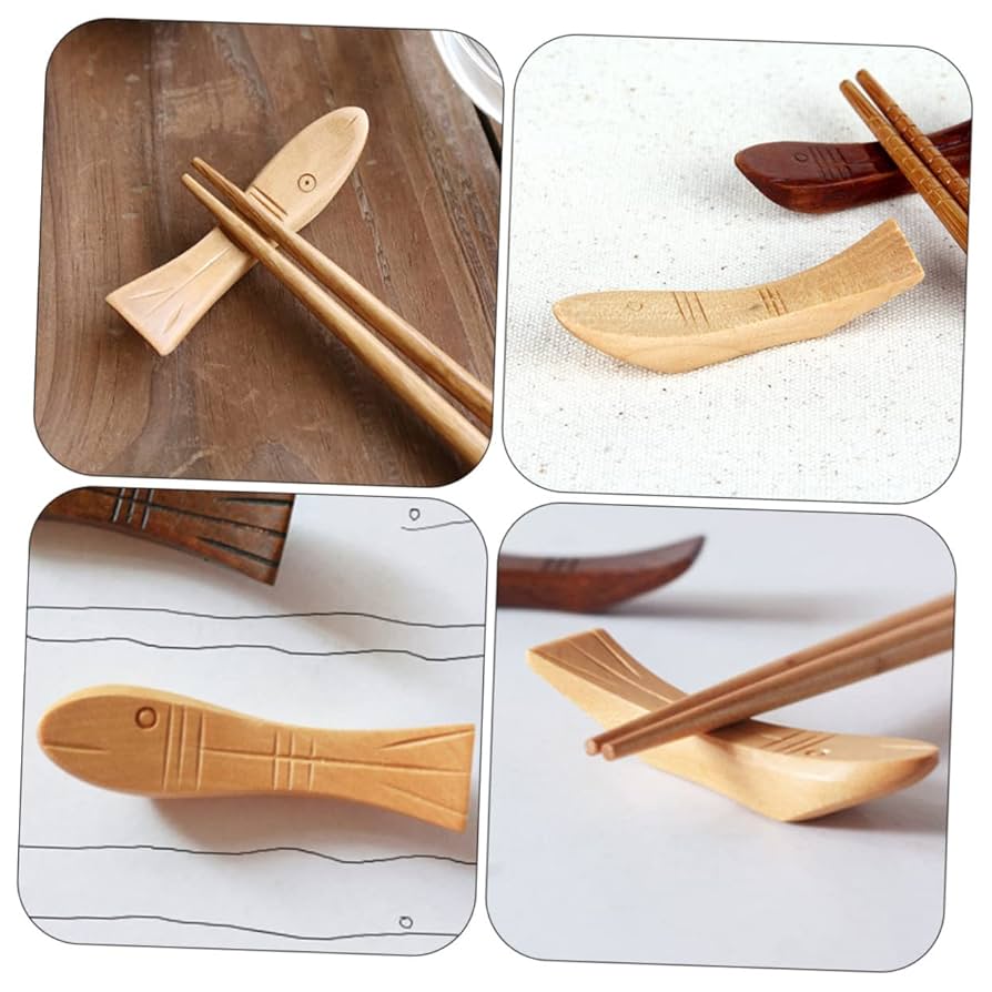 Amazon | MUCKLILY 4 個 魚箸置き 韓国の箸置き スプーンと