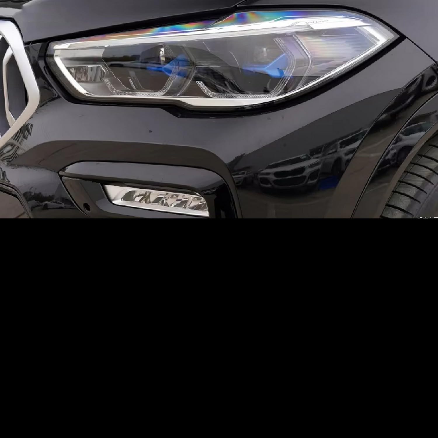 Film protection phare voiture TPU premium teinté noir pour BMW X6