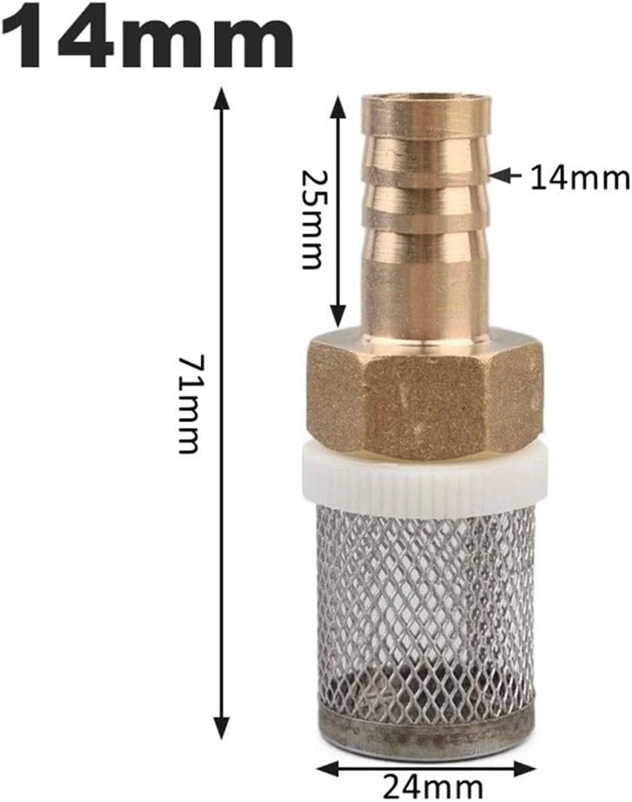 Filtro de Bomba de Agua Premium: colador de latón con Malla de Acero Inoxidable for hidrolimpiadoras, riego de Jardines y Lavado de Autos (Compatible con mangueras de 6-19 mm),Filtros para