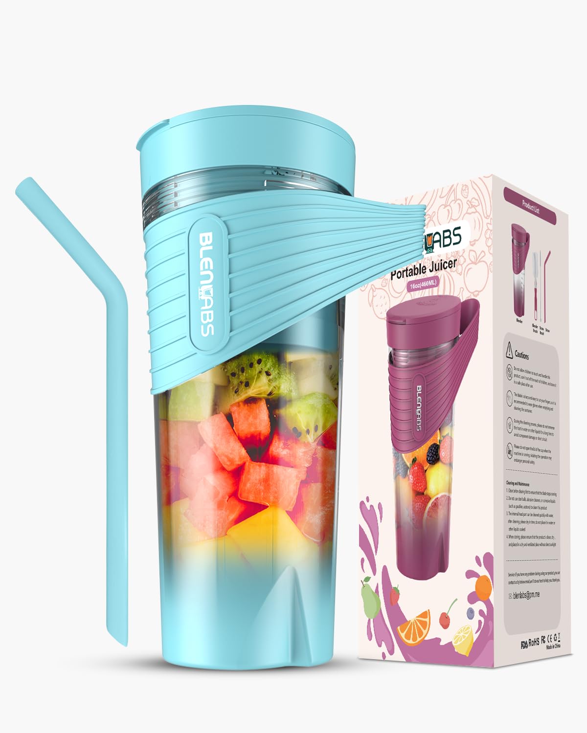 BLENLABS Portable Blender for Smoothie and Juices, Milkshakes, Crushing Ice, Smoothie Blender with 4000mAh Rechargeable Battery,150 Watt Motor, 460 ML, built-in Jar(Blue) (B0DB2L92FX) Amazon Price History, Amazon Price Tracker