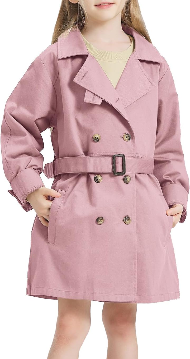 Girls Jacket Classic Double Breasted Tie Knot Long Liberia Ubuy