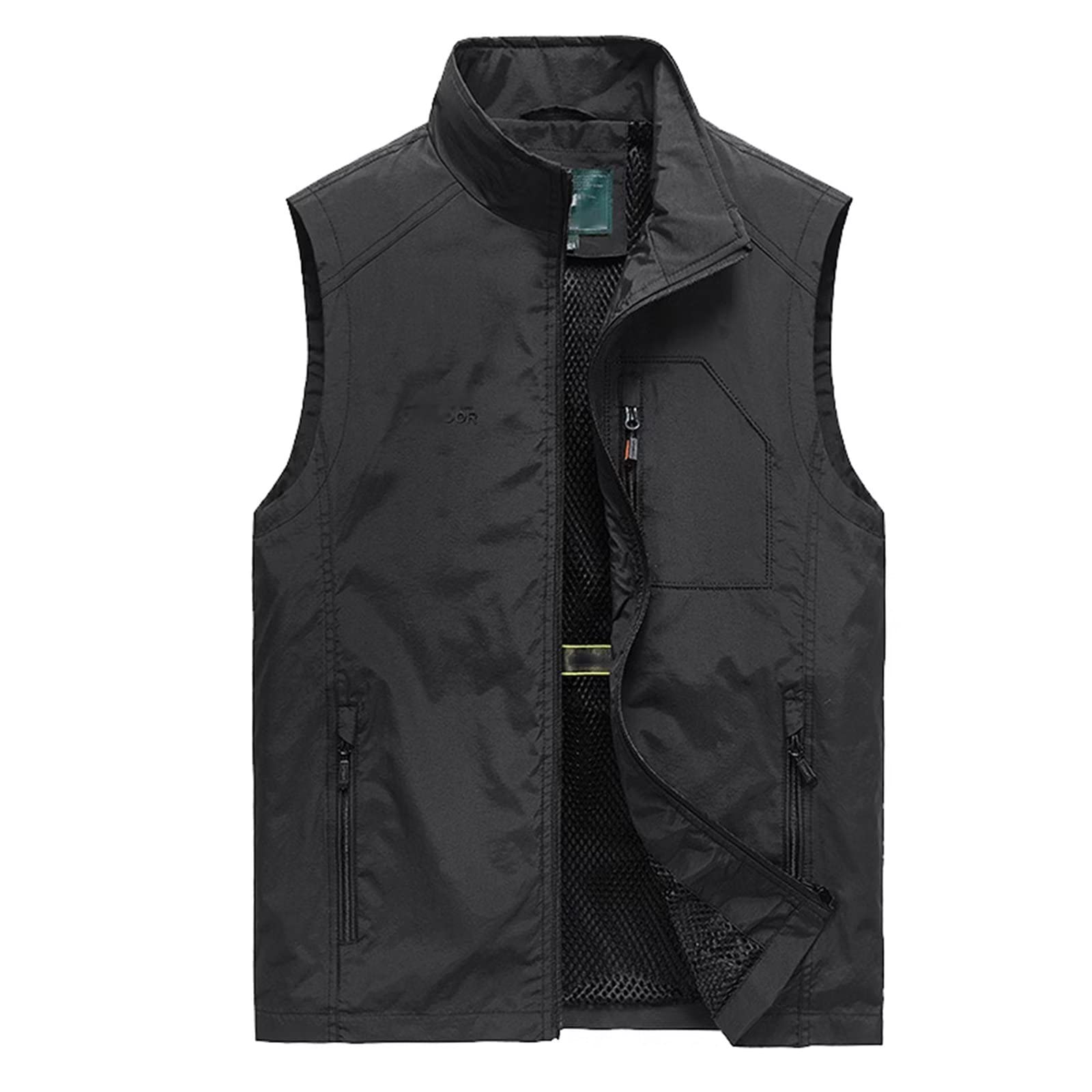 Gilet da Pesca Traspirante da Uomo All'aperto Multi-Tasche Gilet Fotografico Casuale Campeggio Pesca Gilet Air Tempo Libero Giacca Senza Maniche da Uomo Impermeabile
