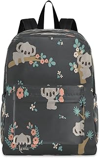 Lightweight School Backpack Koala Bookbag Schoolbag Casual Daypack for Travel with Bottle Side Pockets