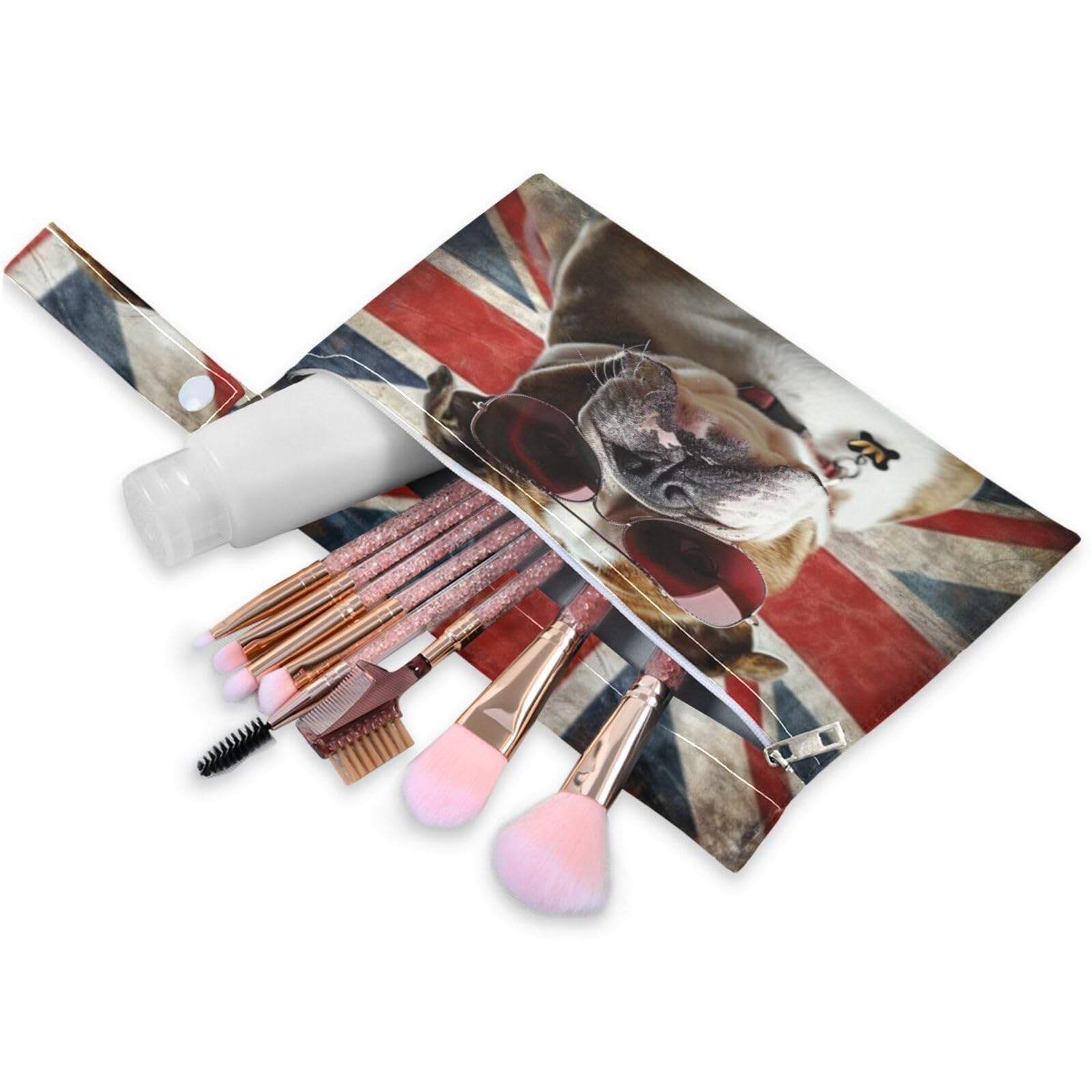 Coikll Wet Dry Bags for Cloth Diaper 2 Pack Waterproof Yoga Gym Bag for Swimsuit Wet Clothes Baby Items-?Dog and Flag?