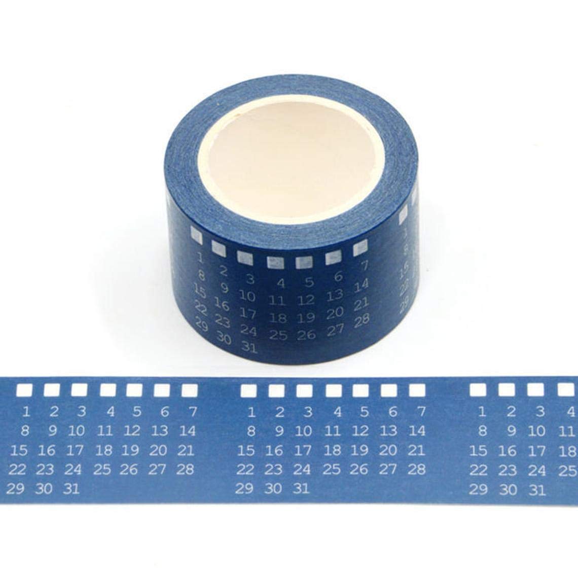 Syntego Multicolor Calendar Washi Tape For Bullet Journals Washi 30Mm X 10 Meters
